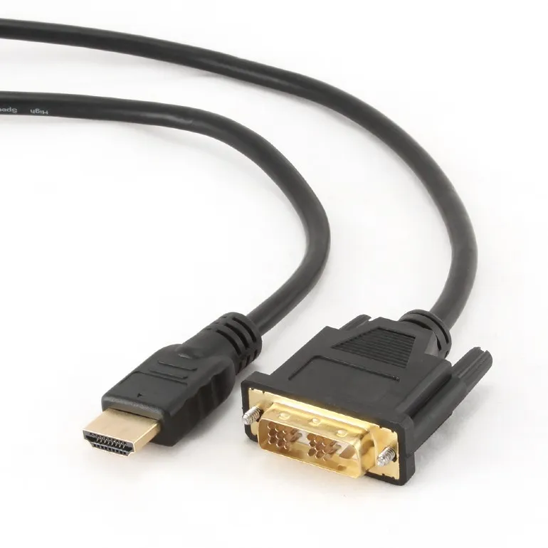 Кабель Cablexpert HDMI - DVI (M/M), 0.5 м, Black (CC-HDMI-DVI-0.5M) - зображення 1
