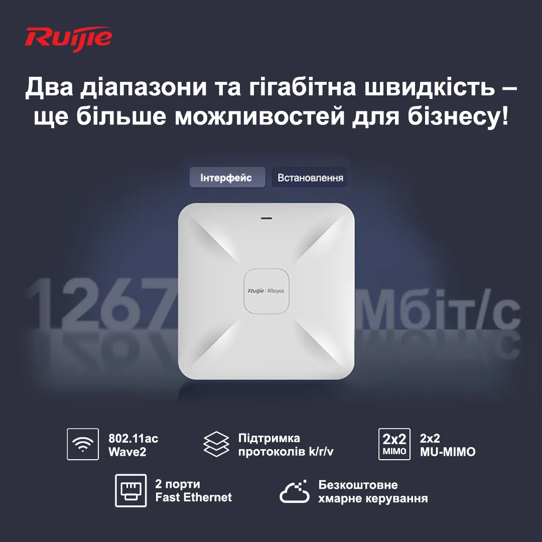Точка доступу Ruijie Reyee RG-RAP2200(F) - мініатюра 3
