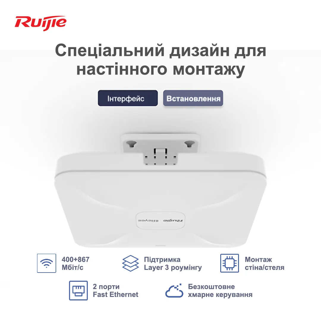 Точка доступу Ruijie Reyee RG-RAP2200(F) - мініатюра 4