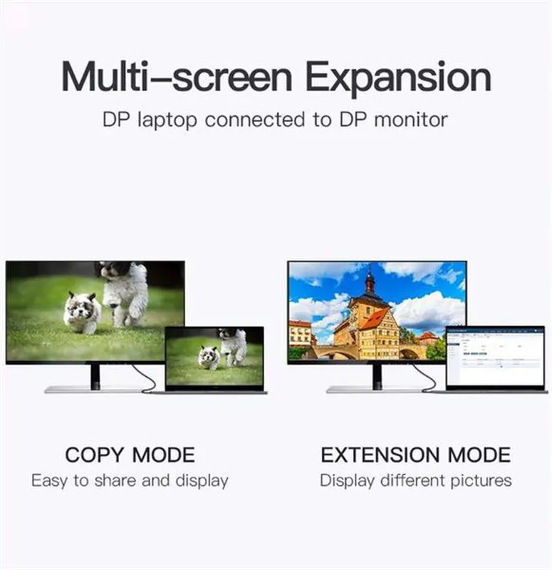Кабель Vention DisplayPort - DisplayPort (M/M), 1 м, чорний (HACBF) - мініатюра 4