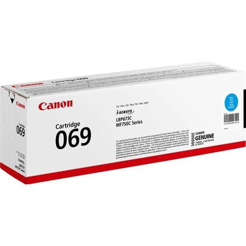 Картридж Canon 069 MF752Cdw/MF754Cdw/LBP673Cdw Cyan (5093C002) - зображення 1