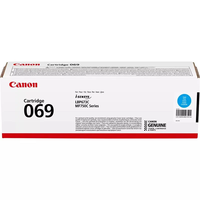 Картридж Canon 069 MF752Cdw/MF754Cdw/LBP673Cdw Cyan (5093C002) - мініатюра 2