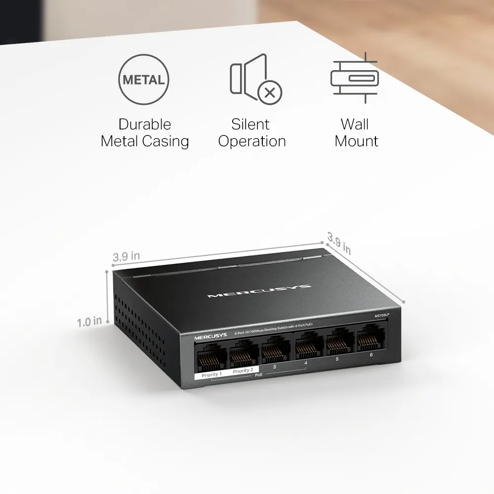 Комутатор Mercusys MS106LP - мініатюра 10