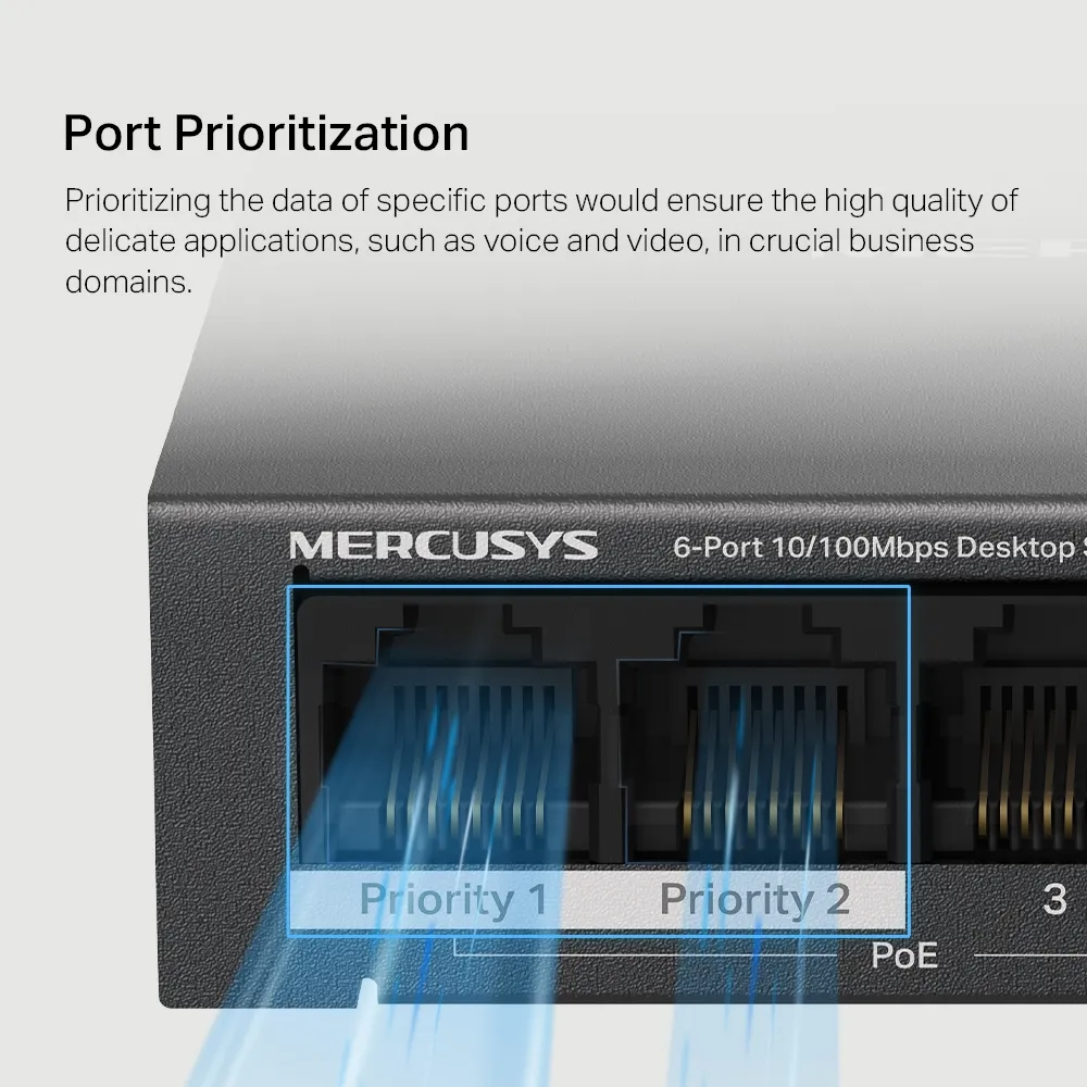 Комутатор Mercusys MS106LP - мініатюра 8