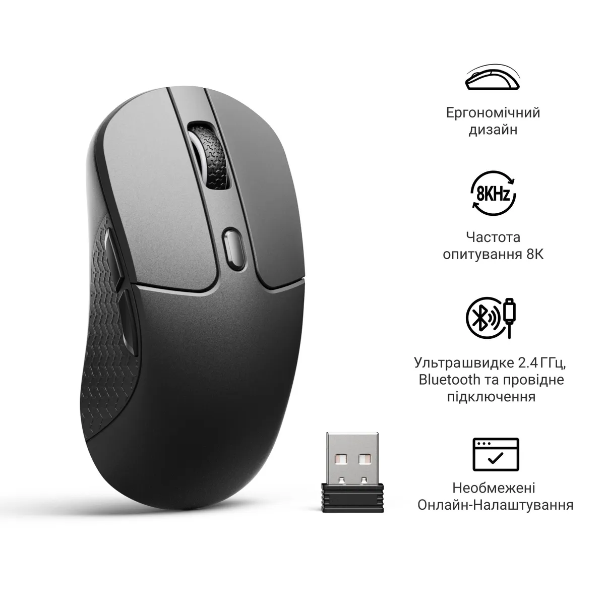 Миша бездротова Keychron M3 WL Black (M3-A23) - мініатюра 6