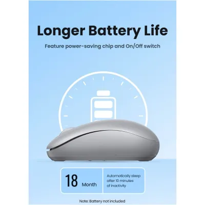 Маніпулятор миша UGREEN MU105 2.4G Wireless Mouse Moonlight Gray (UGR-90669) - мініатюра 12