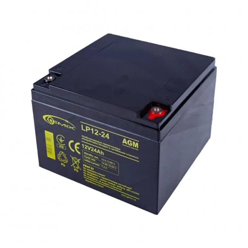 Акумулятор Gemix 12V 24AH (LP12-24), Black, AGM - мініатюра 2