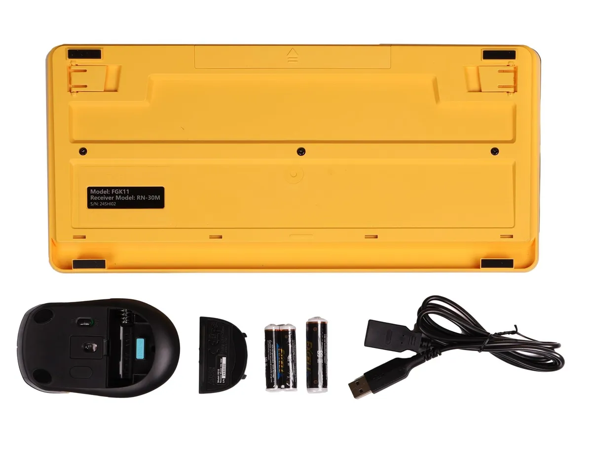 Комплект (клавіатура, миша) бездротовий A4Tech FG1110 Bumblebee USB - зображення 1