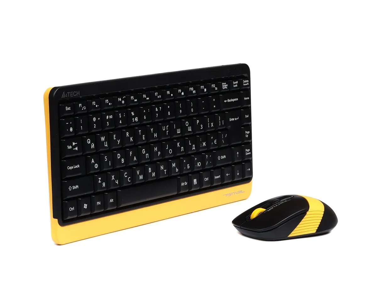 Комплект (клавіатура, миша) бездротовий A4Tech FG1110 Bumblebee USB - мініатюра 2