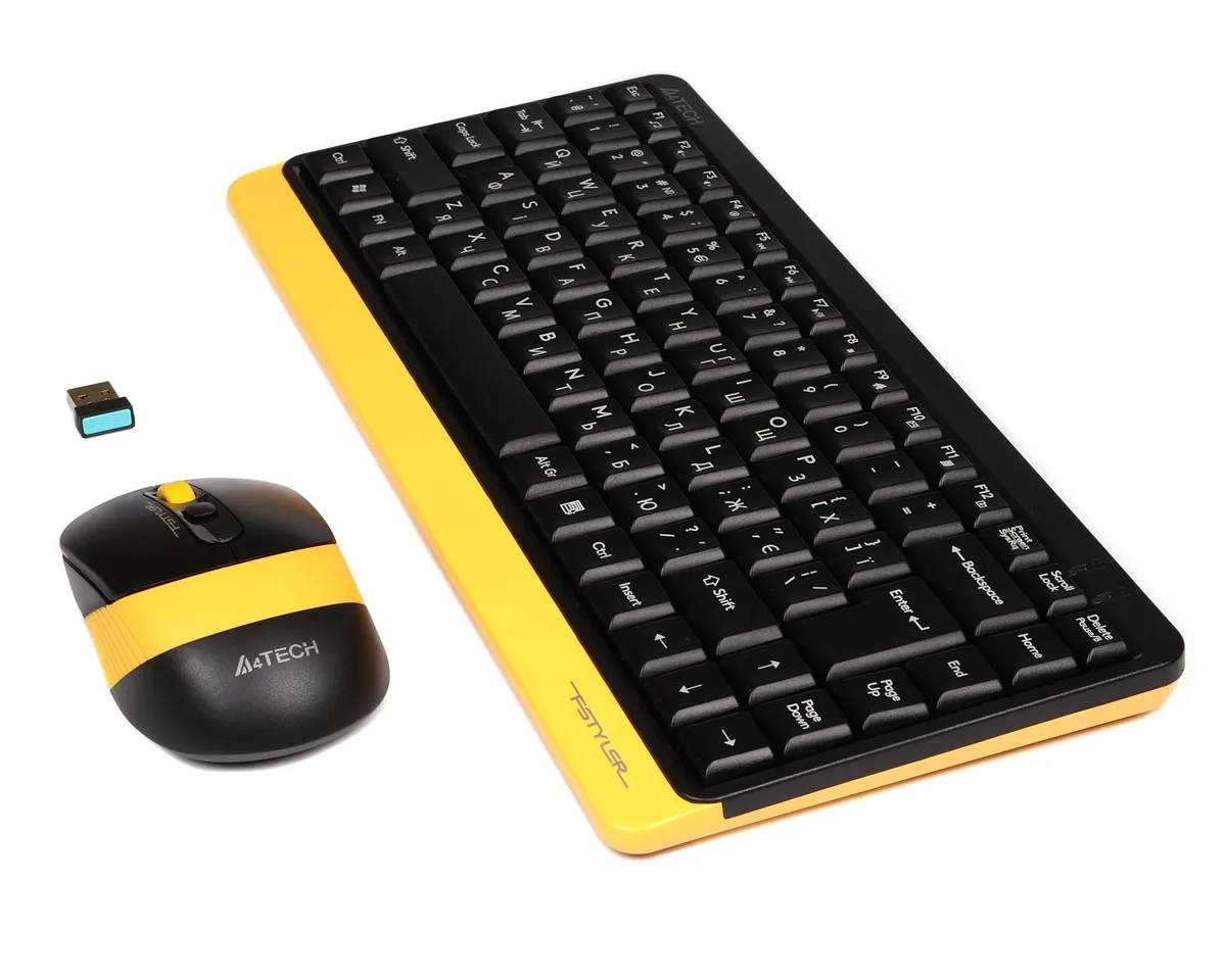 Комплект (клавіатура, миша) бездротовий A4Tech FG1110 Bumblebee USB - мініатюра 4