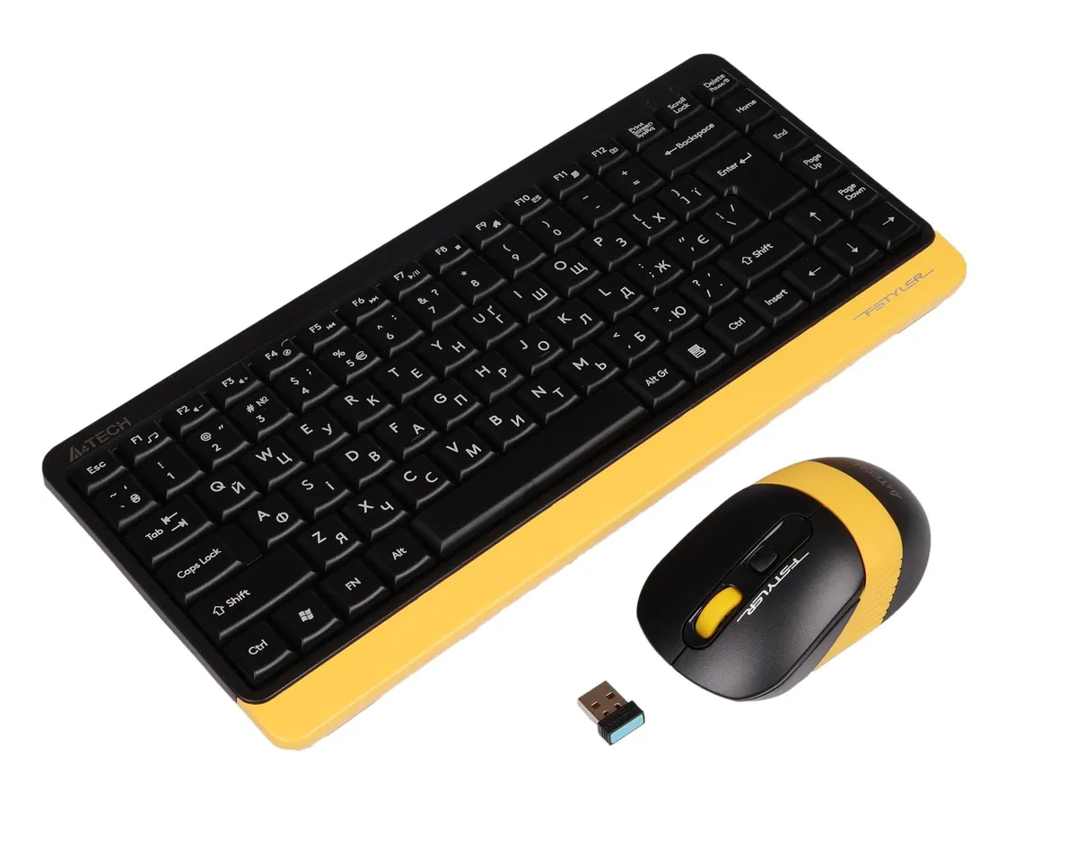 Комплект (клавіатура, миша) бездротовий A4Tech FG1110 Bumblebee USB - мініатюра 6