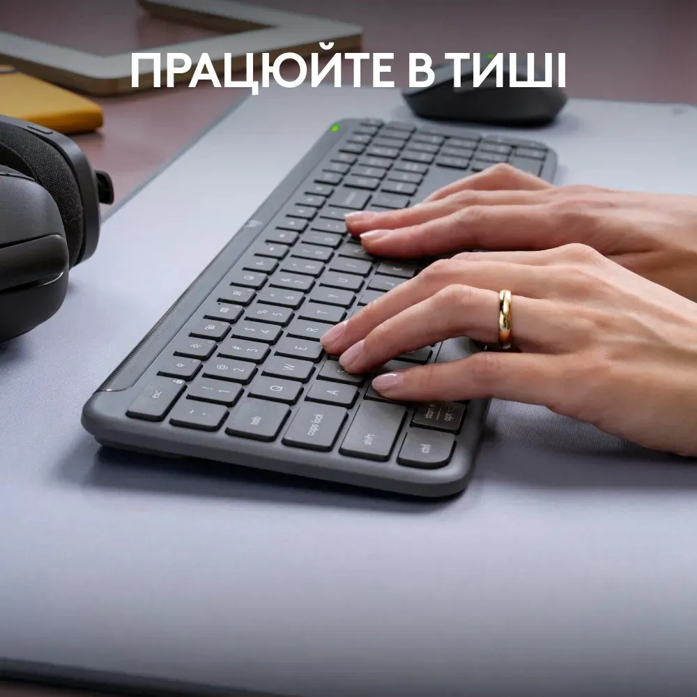 Комплект (клавіатура, миша) бездротовий Logitech Signature Slim Combo MK950 for Business Graphite (920-012508) - мініатюра 6