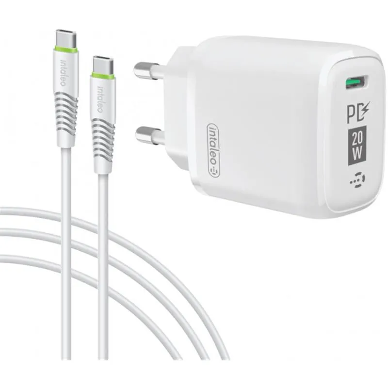 Мережевий зарядний пристрій Intaleo TCGQPD120T (1USBx3A) White (1283126509988) + кабель USB Type С - мініатюра 4