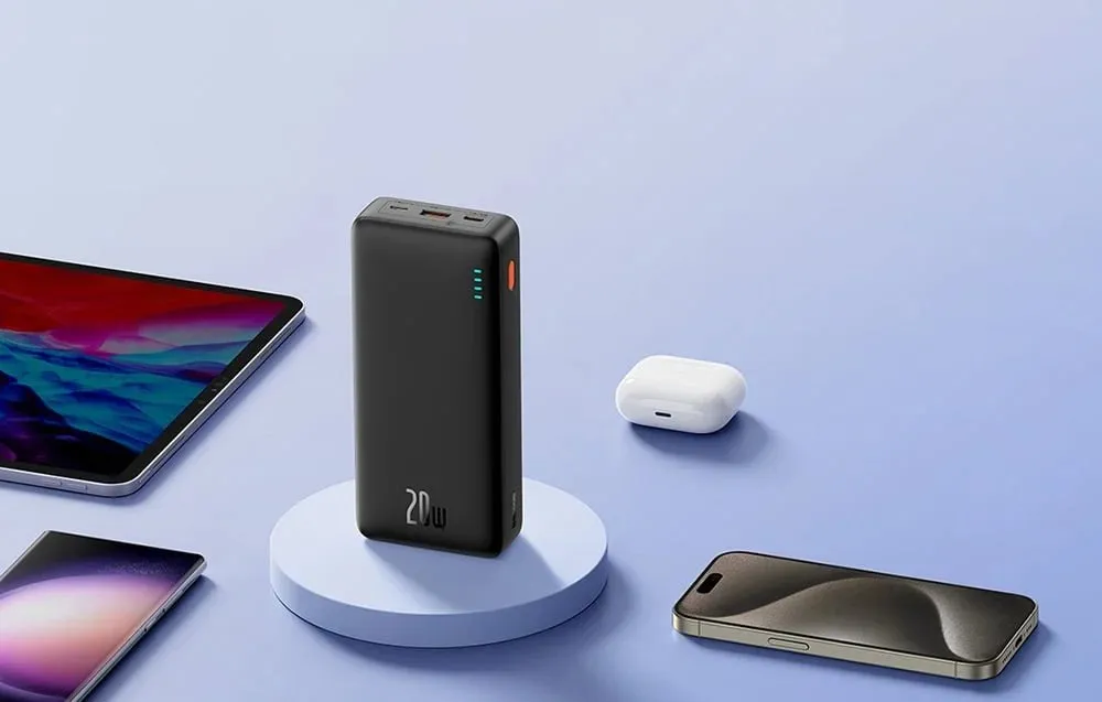 Універсальна мобільна батарея Baseus Airpow Black 20000mAh (P10022804113-00) - мініатюра 5