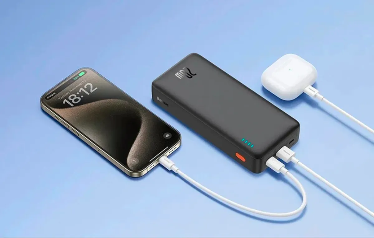 Універсальна мобільна батарея Baseus Airpow Black 20000mAh (P10022804113-00) - мініатюра 7