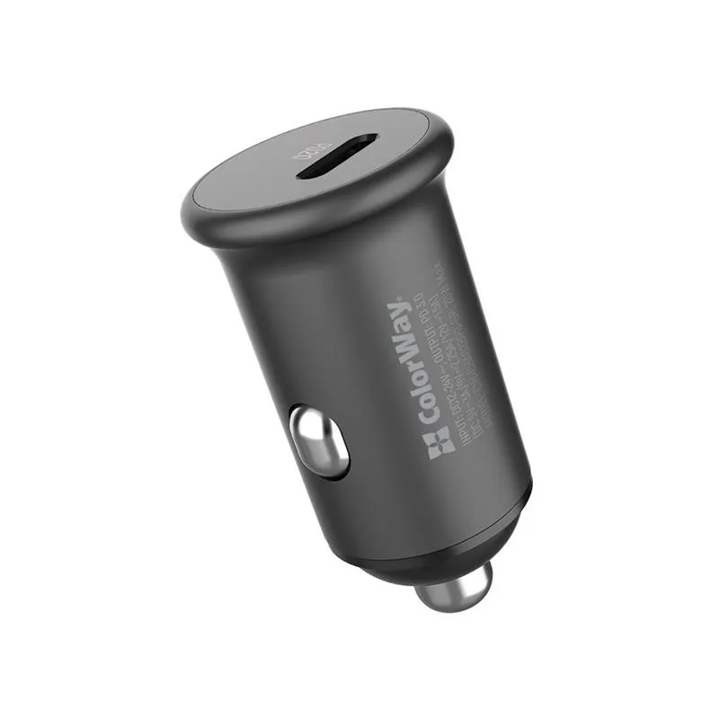 Автомобільний зарядний пристрій ColorWay (1USBx3A, 20W) Power Delivery Port Gray (CW-CHA028PD-GR) - зображення 1