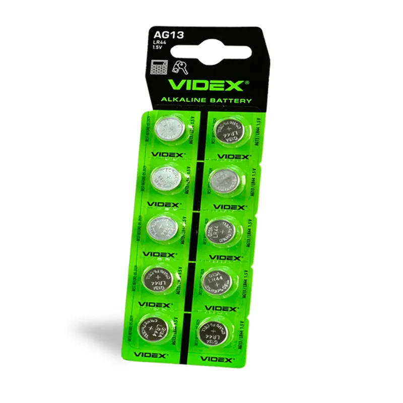 Батарейка Videx Alkaline AG13/LR44 BL 10 шт. - зображення 1