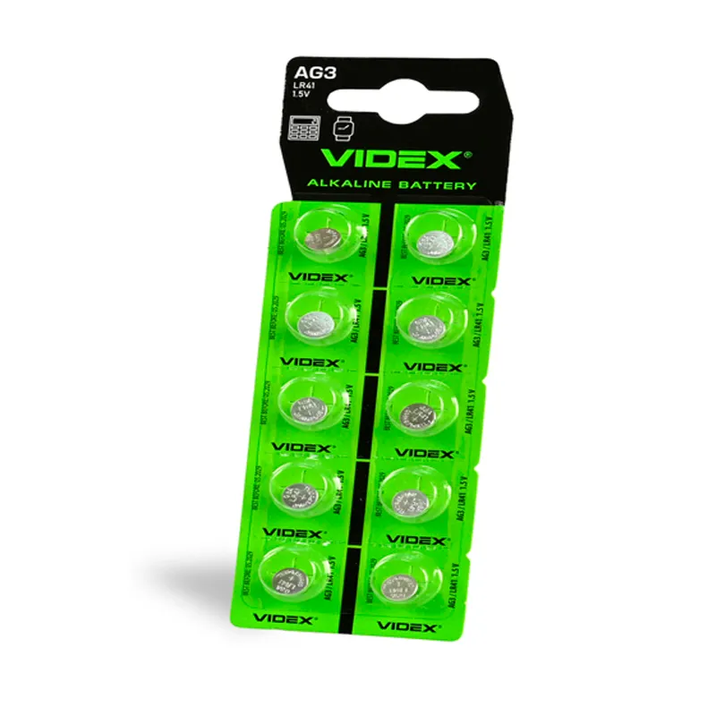 Батарейка Videx Alkaline AG3/LR41 BL 10 шт. - зображення 1