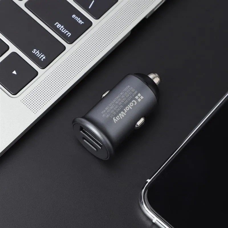 Автомобільний зарядний пристрій ColorWay (2USBx3A, 38W) Power Delivery Port+QC3.0 Gray (CW-CHA029PD-GR) - мініатюра 6