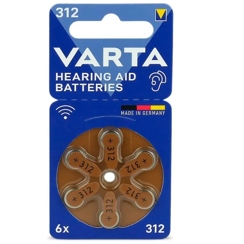 Батарейка Varta 312 PR41 BL 6 шт. (для слухових апаратів) - зображення 1