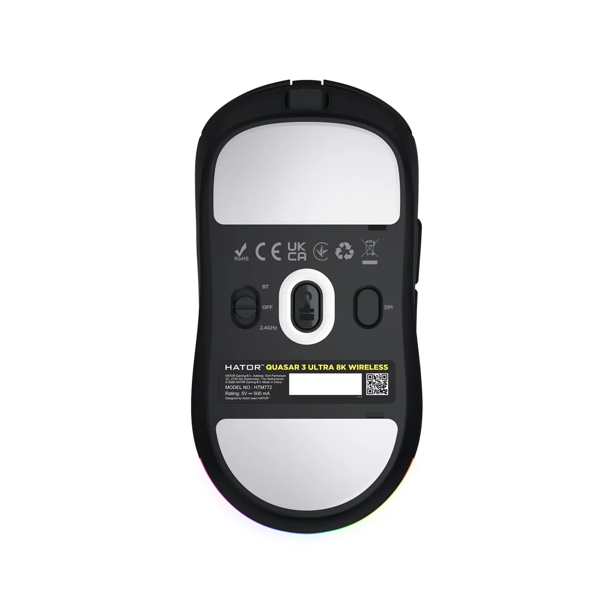 Миша бездротова Hator Quasar 3 Ultra 8K Wireless Black Edition (HTM772) - мініатюра 7