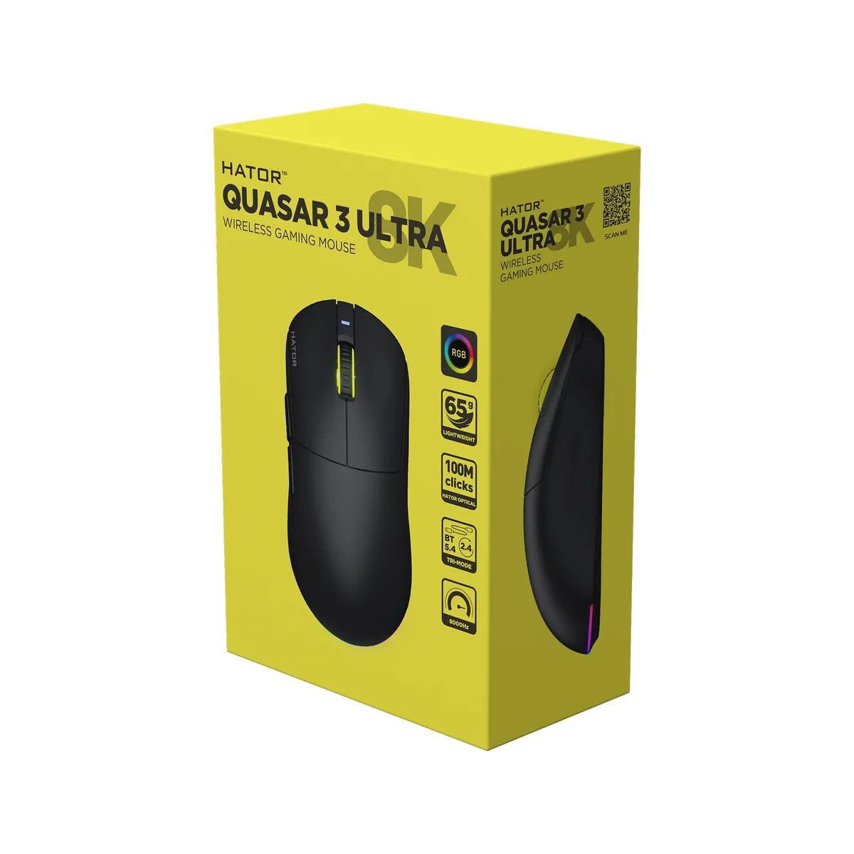 Миша бездротова Hator Quasar 3 Ultra 8K Wireless Black Edition (HTM772) - мініатюра 8