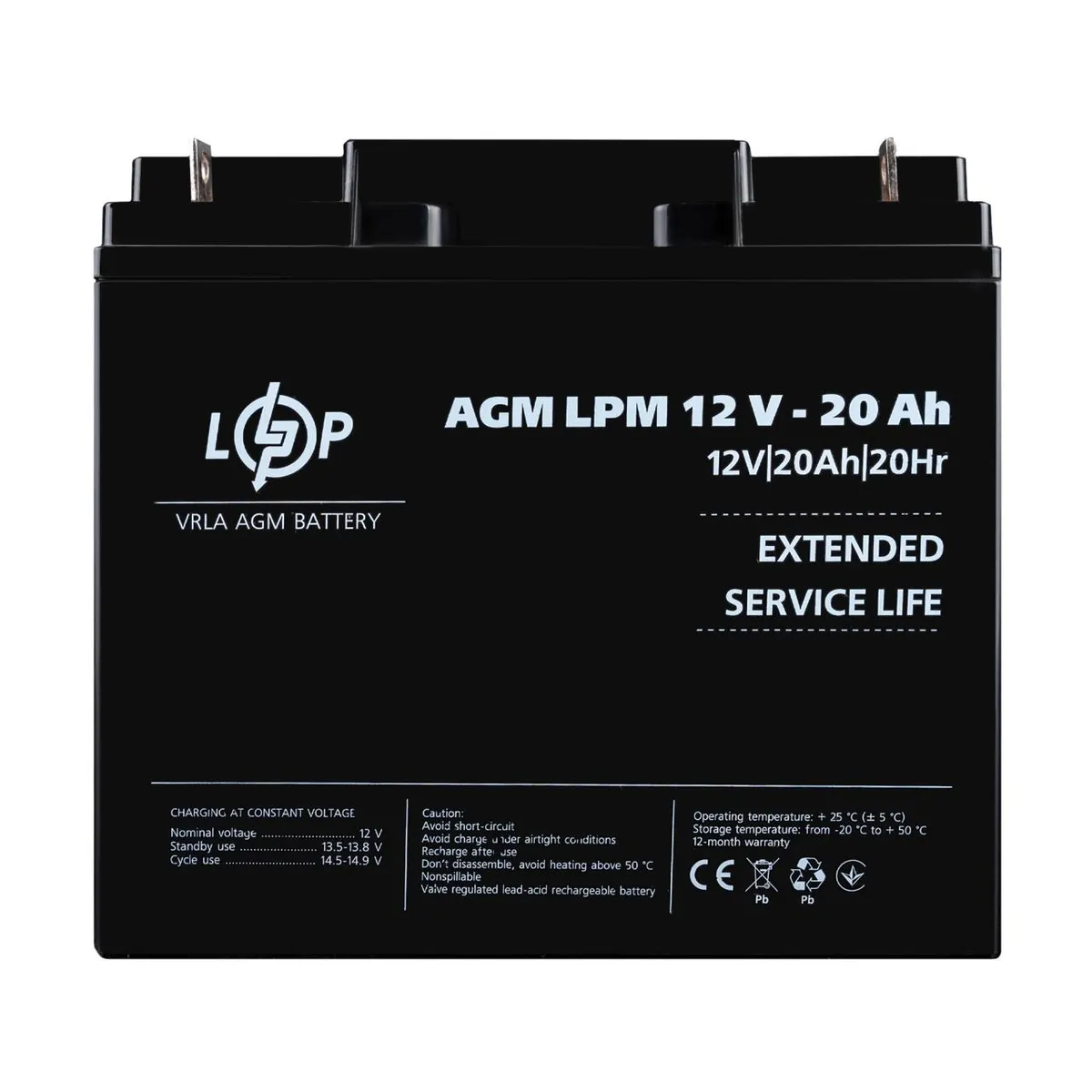 Акумулятор AGM LPM 12V - 20 Ah Уцінка 10.2024 - зображення 1