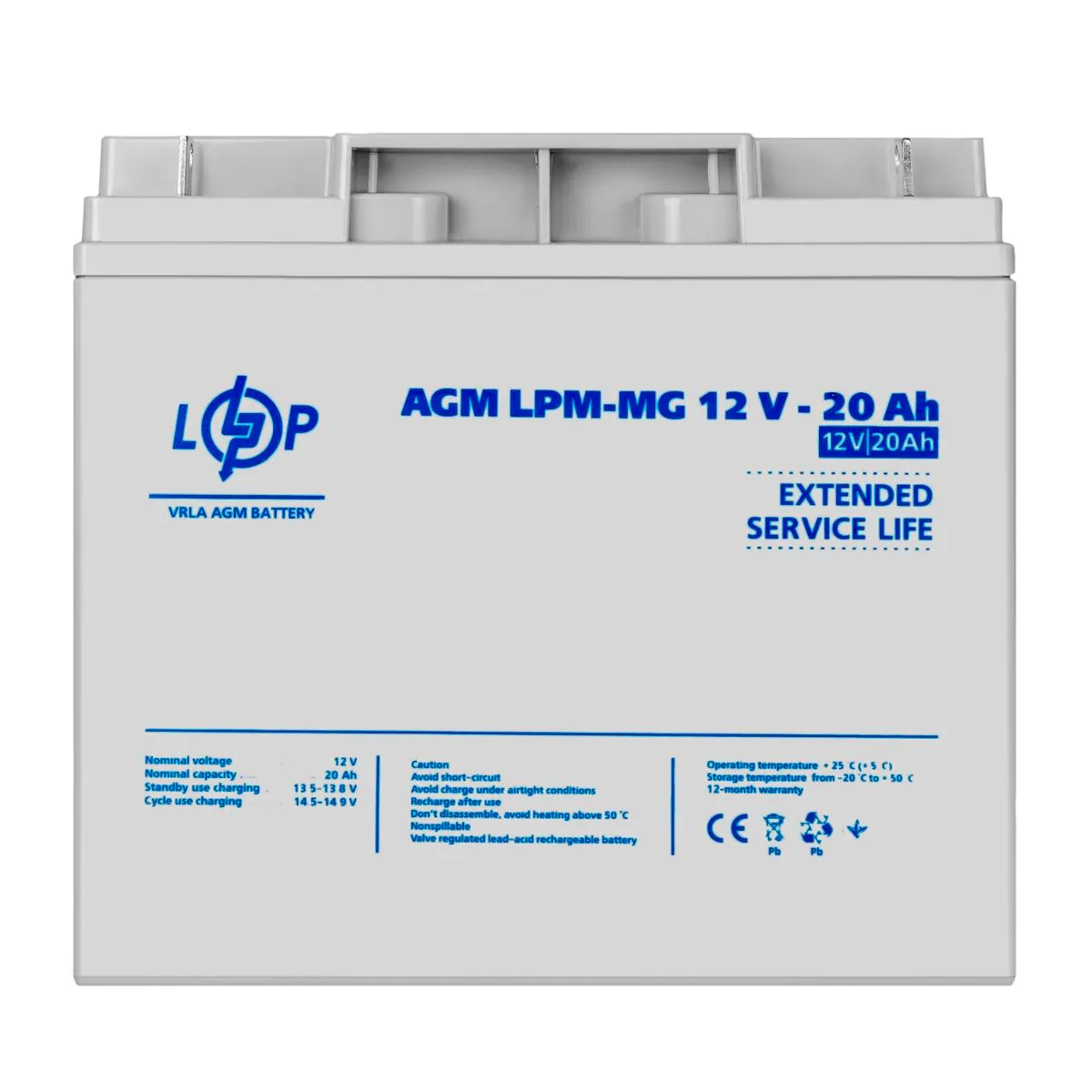 Акумулятор мультигелевий LPM-MG 12V - 20 Ah Уцінка 08.2024 - зображення 1