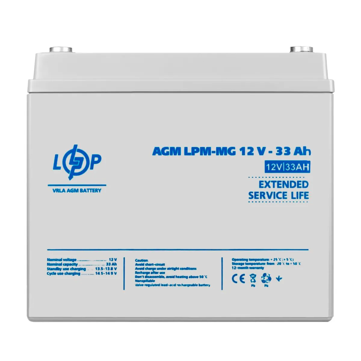 Акумулятор мультигелевий LPM-MG 12V - 33 Ah Уцінка 04.2025 - зображення 1