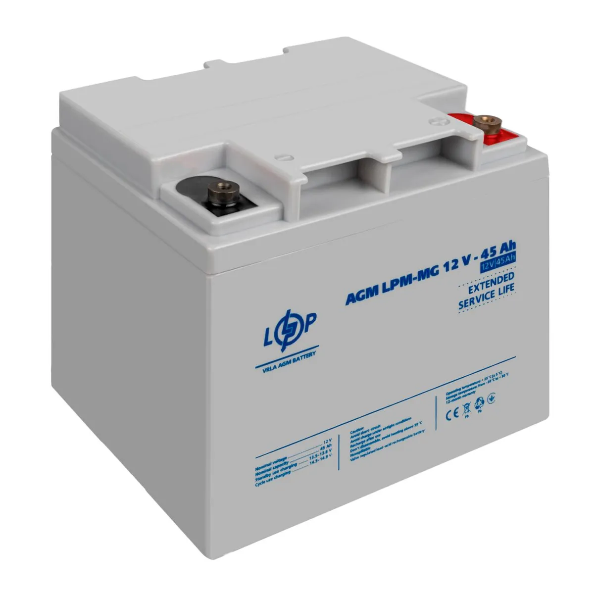 Акумулятор мультигелевий LPM-MG 12V - 45 Ah Уцінка 10.2024 - мініатюра 4