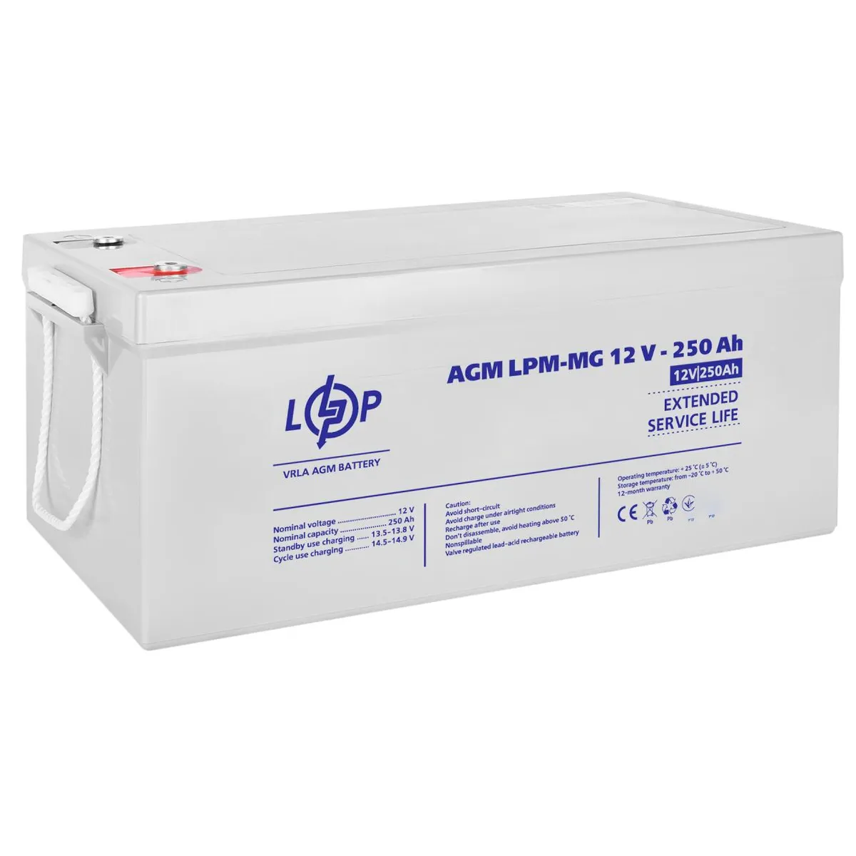 Акумулятор мультигелевий LPM-MG 12V - 250 Ah Уцінка 10.2024 - мініатюра 2