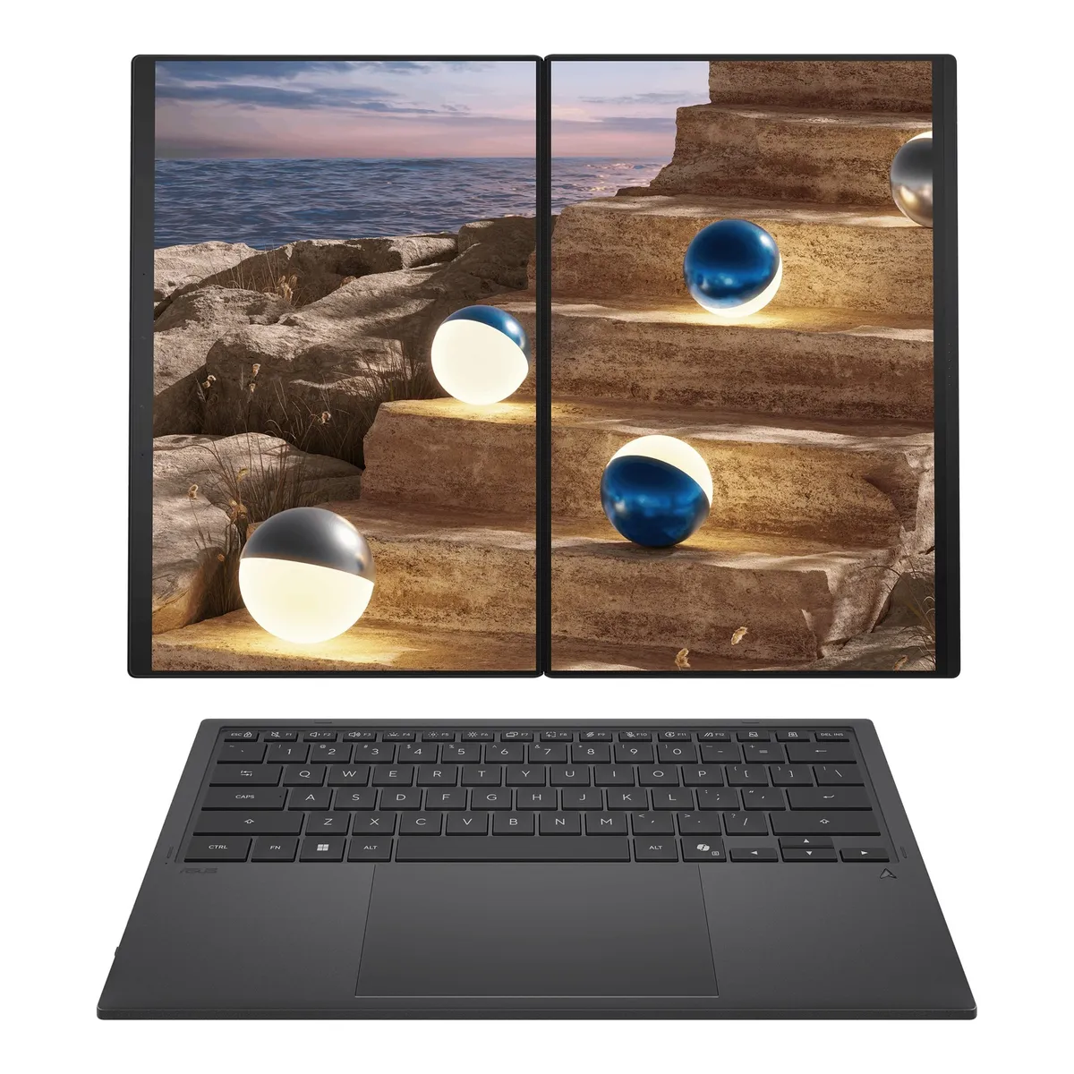 Ноутбук Asus Zenbook Duo UX8407AA-SN604W (90NB16V1-M00ZD0) Moher Gray - мініатюра 2