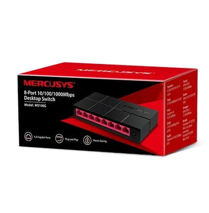 Комутатор Mercusys MS108G - зображення 1