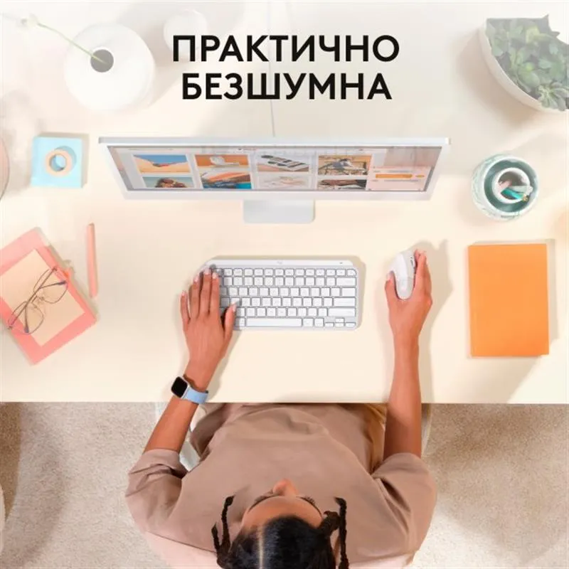 Миша бездротова Logitech Lift for Mac Vertical Ergonomic White (910-006477) - мініатюра 3