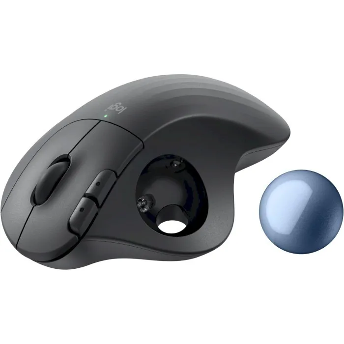 Миша бездротова Logitech Ergo M575S Graphite + Blue Ball (910-007029) - мініатюра 4