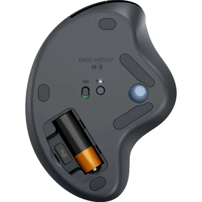 Миша бездротова Logitech Ergo M575S Graphite + Blue Ball (910-007029) - мініатюра 5