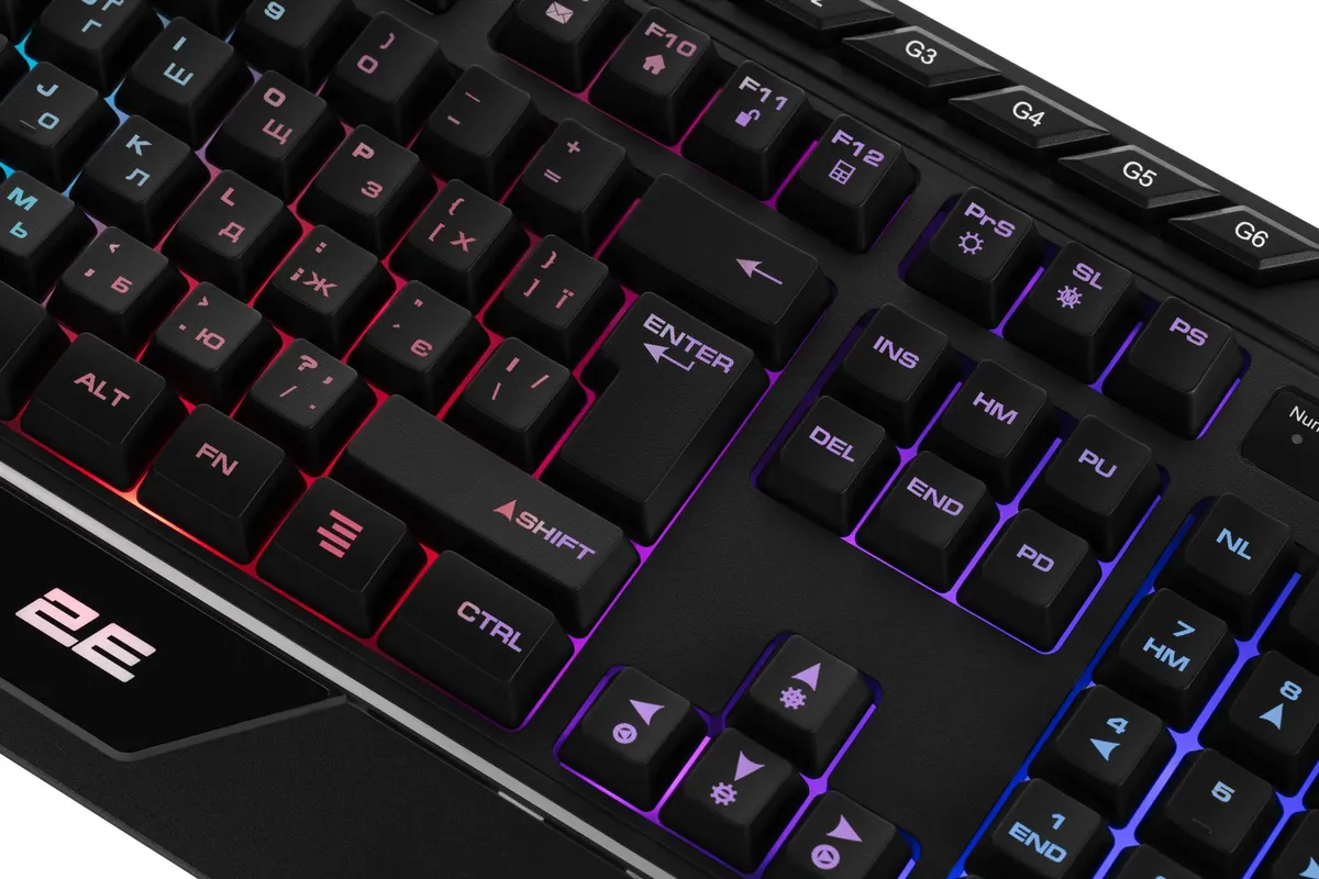 Клавіатура 2E Gaming KG315 RGB USB Black Ukr (2E-KG315UBK) - мініатюра 4