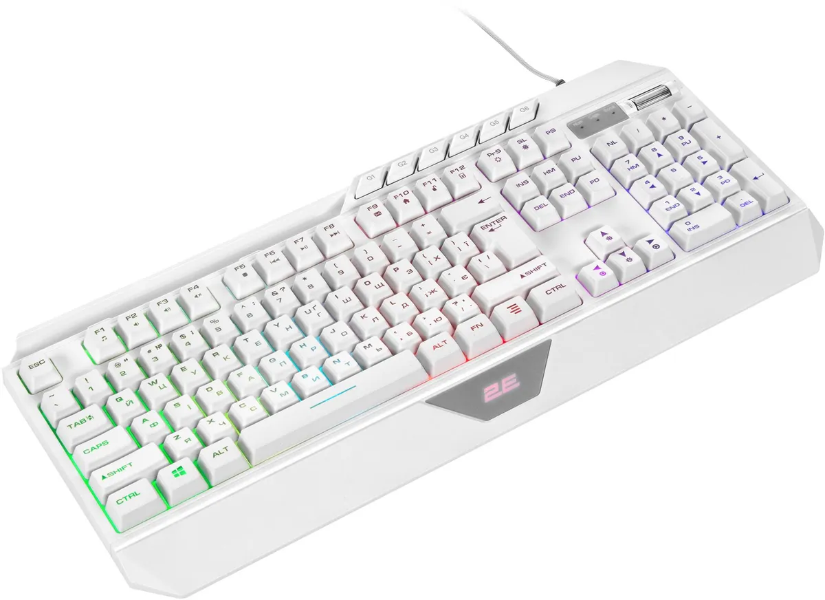 Клавіатура 2E Gaming KG315 RGB USB White Ukr (2E-KG315UWT) - мініатюра 3