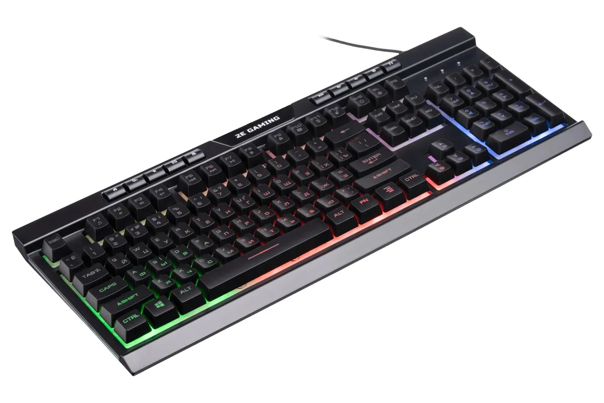 Клавіатура 2E Gaming KG300UB LED Ukr Black (2E-KG300UB) - мініатюра 2
