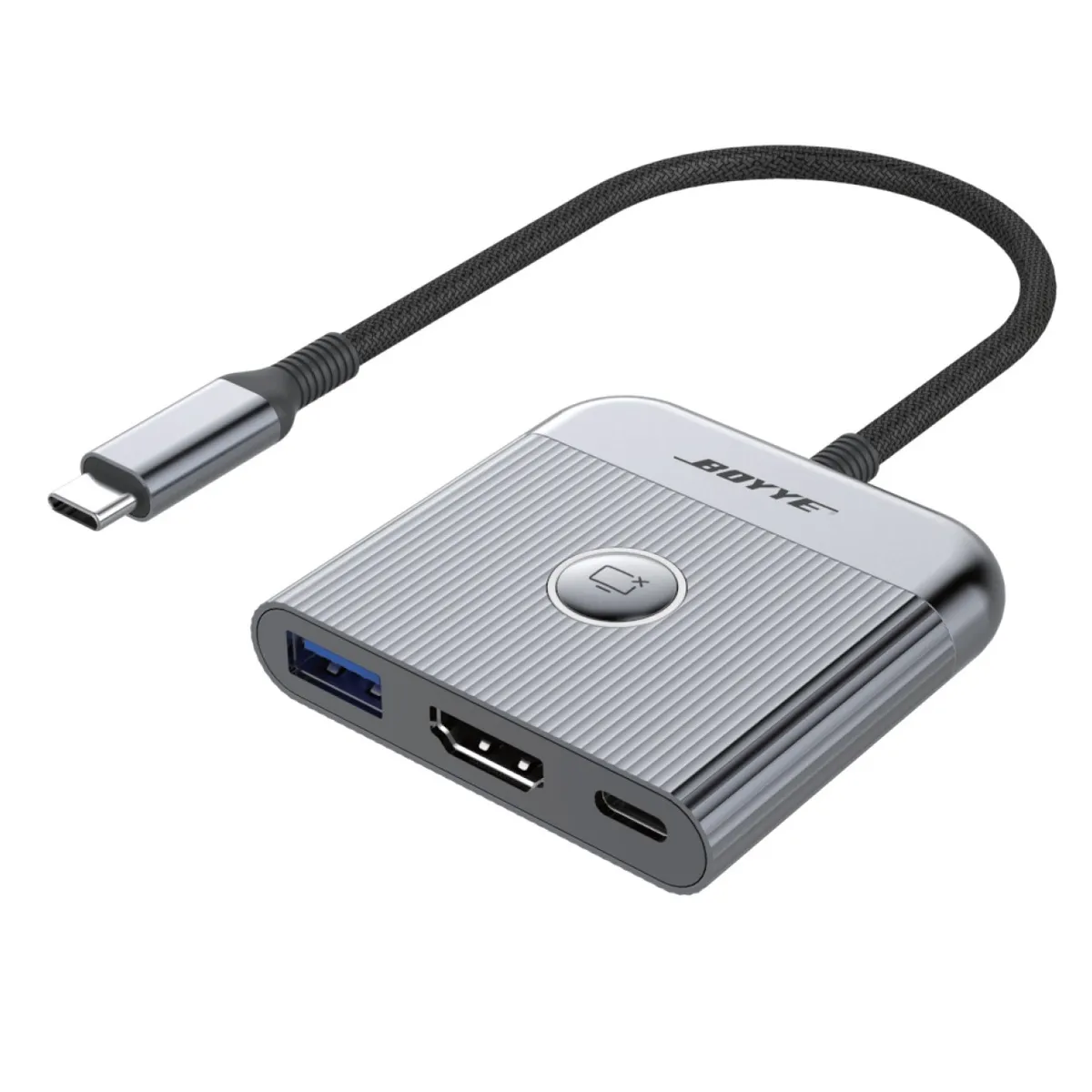 USB-хаб Boyye UC-321 USB Type-C 3-в-1 - зображення 1