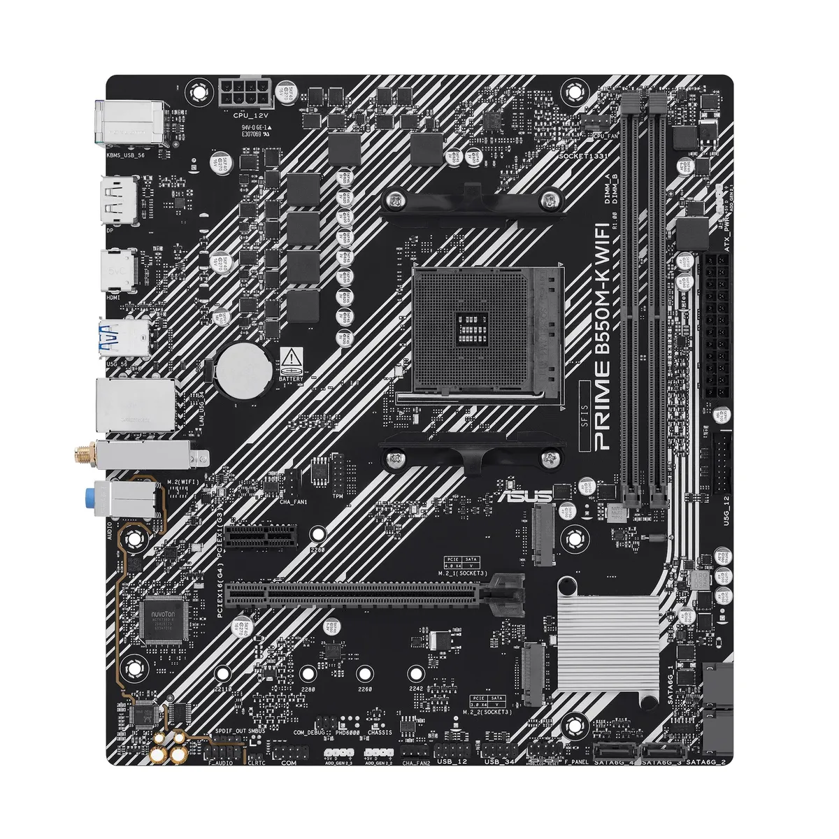 Материнська плата Asus Prime B550M-K WiFi Socket AM4 - мініатюра 2
