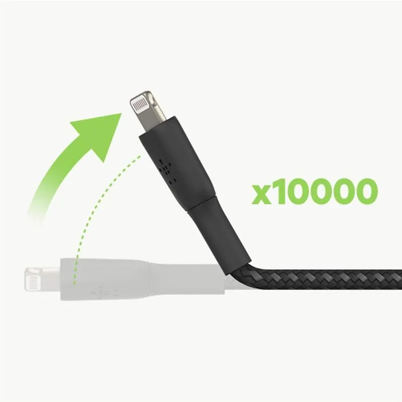 Кабель Belkin Braided USB-Lightning, 1м White (CAA002BT1MWH) - мініатюра 4