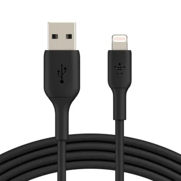 Кабель Belkin PVC USB - Lightning 1м Black (CAA001BT1MBK) - зображення 1