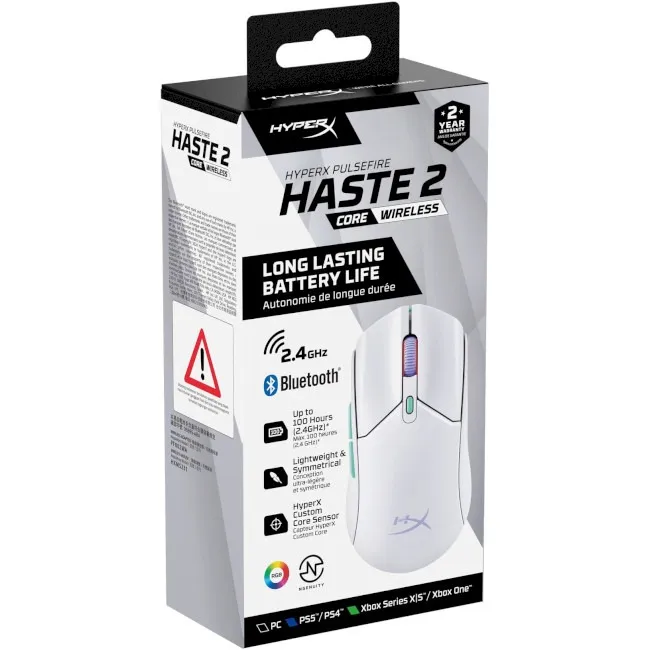 Миша бездротова HyperX Pulsefire Haste 2 Core Wireless White (8R2E7AA) - мініатюра 10