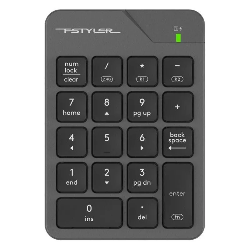 Клавіатура цифрова A4Tech FBK21C Smoky Grey - зображення 1