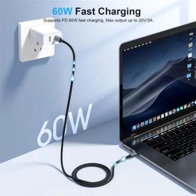 Дата кабель USB-C to USB-C 1.2m USB 2.0 60W Choetech (XCC-1014-BK) - мініатюра 4