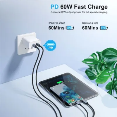 Дата кабель USB-C to USB-C 1.2m USB 2.0 60W Choetech (XCC-1014-BK) - мініатюра 5