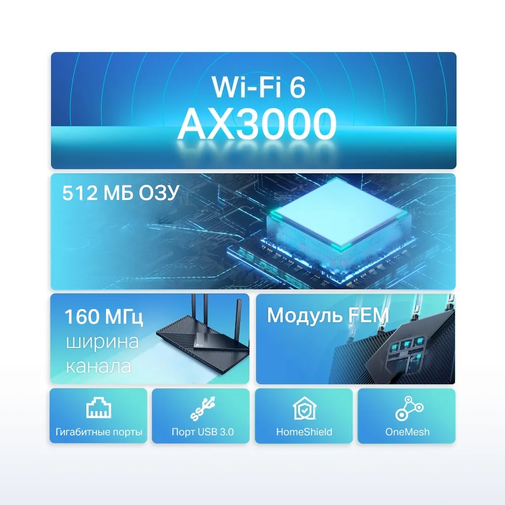 Бездротовий маршрутизатор TP-Link Archer AX55 - мініатюра 4