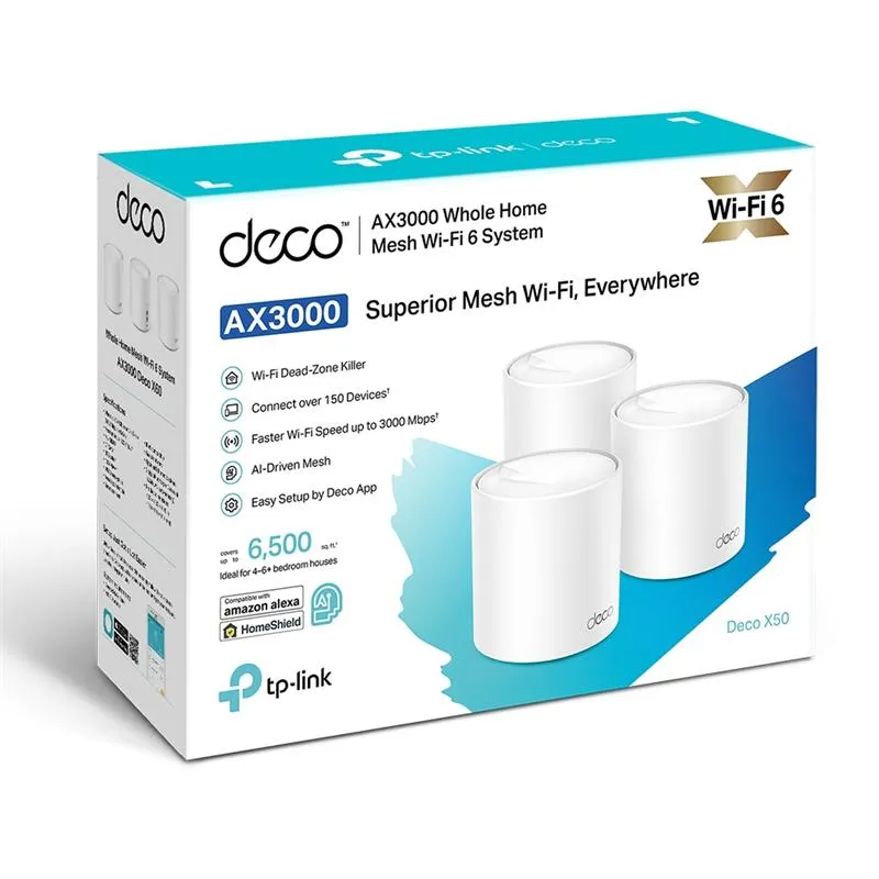 WiFi Mesh-система TP-Link Deco X50(3-pack) - мініатюра 4