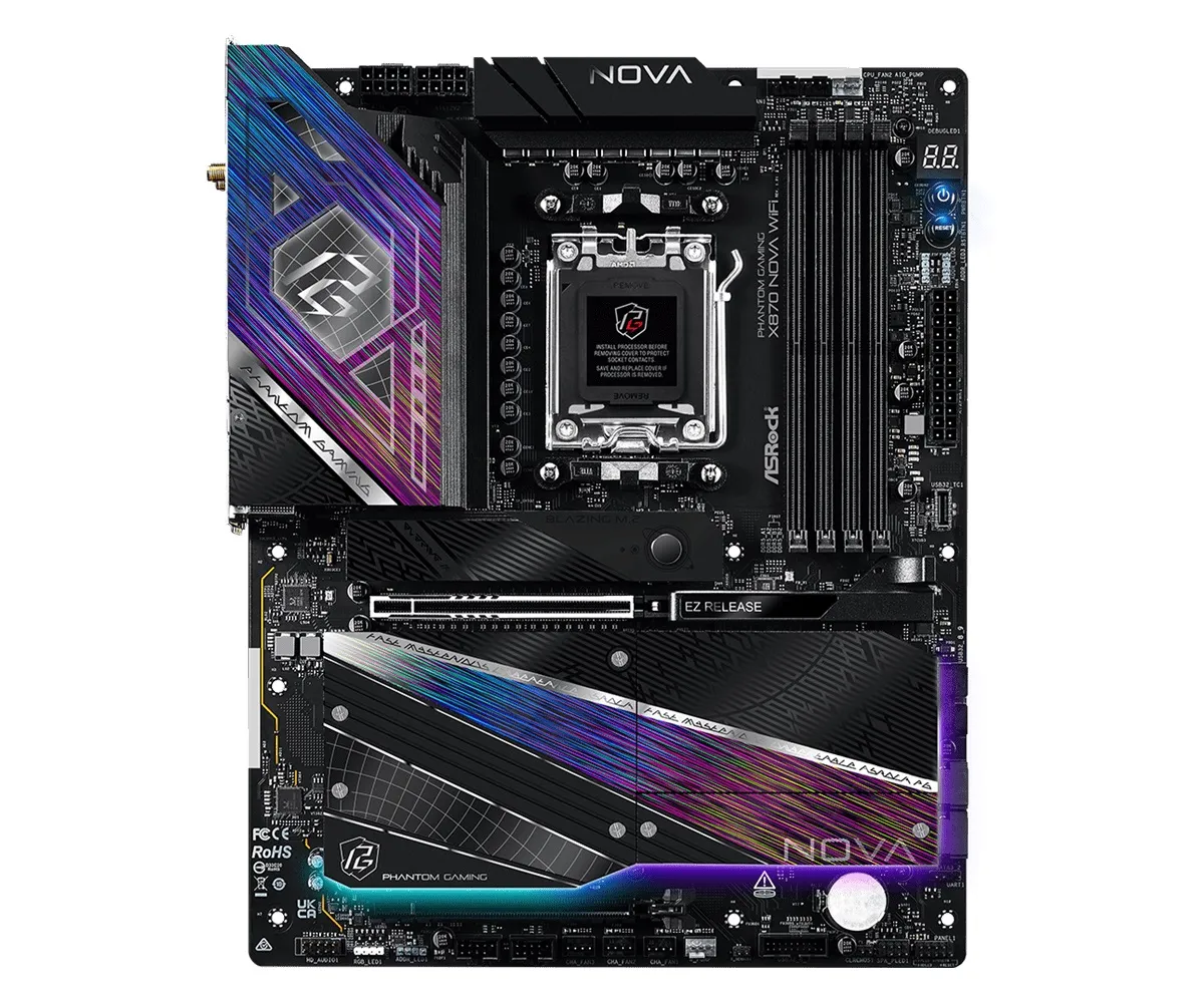 Материнська плата ASRock X870 Nova WiFi Socket AM5 - зображення 1